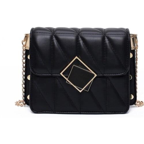 Fashion Diamond Lattice Crossbody Bags For Women Chain shoulder Bag hasp handBags Small Flap Bag Solid Color Bags