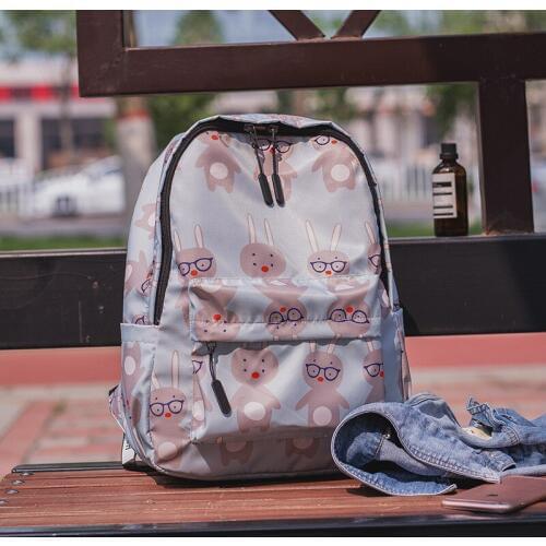 Pink Cartoon Fashion Printing Backpack Women Mochila 2019 Casual School Bags for Teenage Girl Nylon Cute Travel Backpack