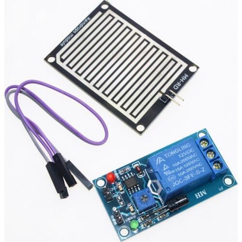 Rain water sensor module + DC 5V Relay Control Module Rain Sensor Water Raindrops Detection Module for Arduino robot kit 5PCS