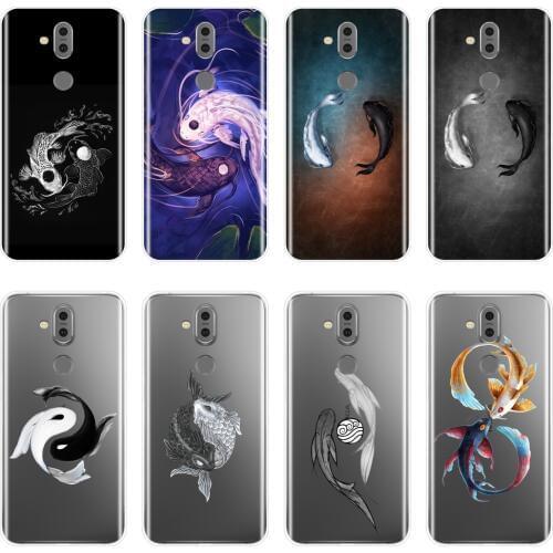Soft Silicone Phone Case For Nokia 7.1 6.1 5.1 3.1 2.1 Plus Black White Fish Aesthetic Back Cover For Nokia 7.1 6.1 5.1 3.1 2.1