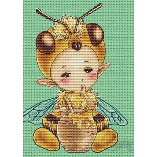 Top MM Mouse avatar Counted Cross Stitch Kit Cross stitch RS cotton with cross stitch Bee Elf