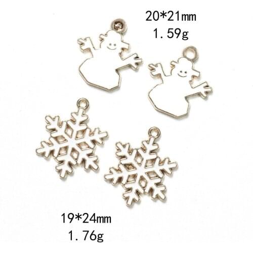 Novelty earrings, Korean earrings, quirky jewelry, snowman snowflake drip oil alloy jewelry accessories bracelet pendant pendant