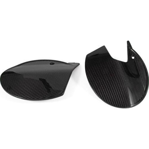 New Motorcycle Number Plates Carbon Fiber Side Panels Twill Weave 2 PCS For Ducati Scrambler Cafe Racer 2017