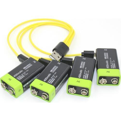 USB Rechargeable 9V Lipo Battery ZNTER S19 9V 400mAh RC Battery For microphone and RC Camera Drone Accessories free shipping