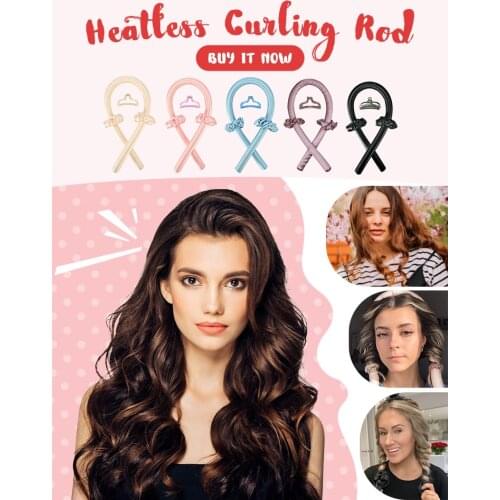 Heatless Curling Rod Headband Lazy Curler Set Make Hair Soft Shiny No Heat Spiral Pear Flower Curling Iron Modeling Accessories