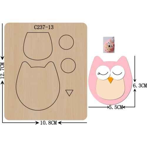 New Owl Wooden die Scrapbooking C237-13 Cutting Dies Multiple sizes