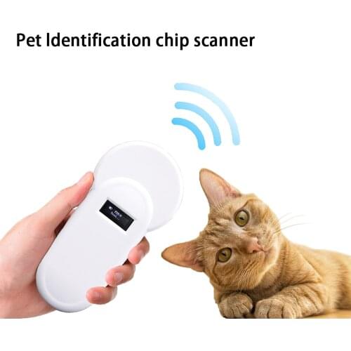 Portable 134.2KHz FDX-B ISO11784/11785 Pet RFID Chip Reader For Dog Cat LCD Display Animal Microchip Scanner Tag Barcode Scanner