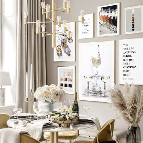 Kitchen Pasta Quote Poster Wine Cup Food Drink Canvas Painting Nordic Wall Art Print Picture Dining Room Restaurant Decoration