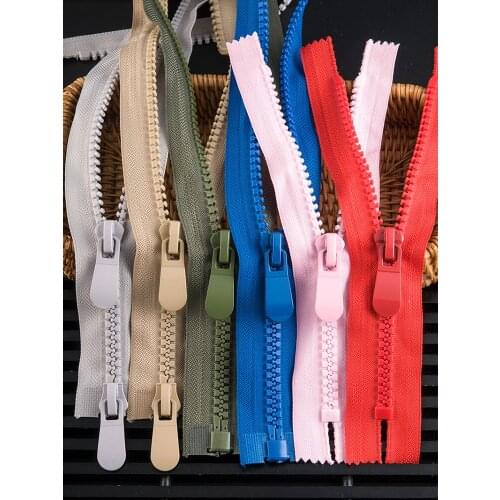 120cm Color Resin Zipper Down Jacket Zipper Double-Headed Long Coat Outer Clothes Bag Accessories TJ4309