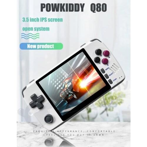 Vogue Pop Q80 Retro Video Game Console Handset Built-in 1000+Games 3.5 "IPS Screen Open System PS1 Simulator 16G Memory Games