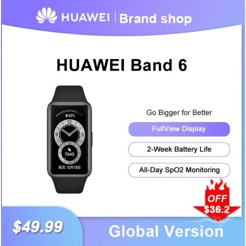 Global Version Huawei Band 6 smart band Heart Rate Tracker BT 5.0 Sleep monitoring waterproof Fitness tracker for Men Women