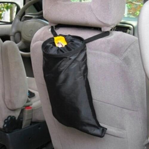 Waterproof Car Garbage Hanging Bag Polyester Oxford Car Trash Can Holder Container Storage Bag Organizer Bag Black Good Quality