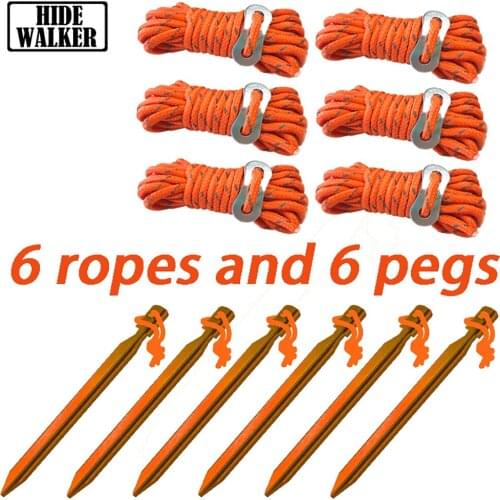 Ultralight Tent Accessories Windropes Aluminum 18 cm Tarp pegs Tent Stakes Nail For Camp Wind Rops Set Equipment Outdoor Travel