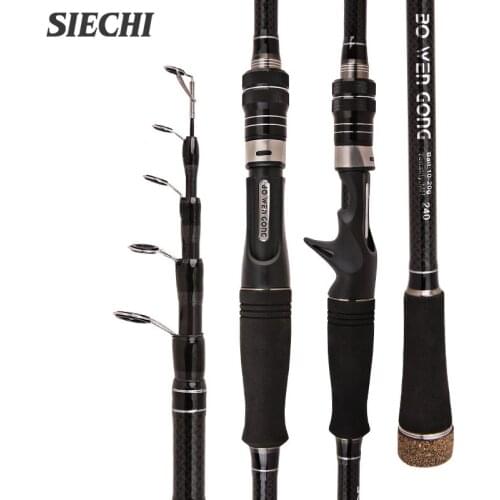 Fishing Lure Rod Spinning Baitcasting Telescopic Ultralight Carbon Fiber Portable Travel Mini 1.8m 2.1m 2.4m 2.7m 3.0m 3.3m 3.6m