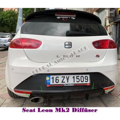 For Seat Leon Mk2 Dıffuser 2006 2007 2008 2009 2010 2011 2012 Rear Bumper Extension Attachment Car Auto Universal Spilitter