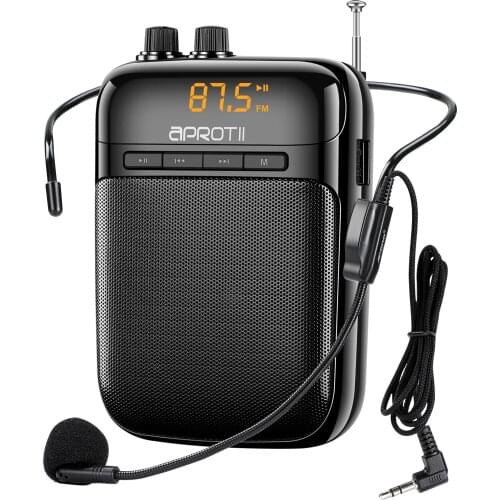 12W Voice Amplifier with bluetooth function Portable Mini speaker with Sound-Amplifying Wired Microphone Headset for Meetings