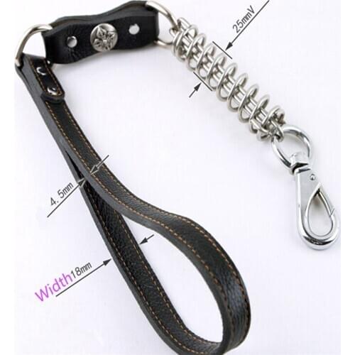 Vintage Large Dog Leash Retractable Big Pet Lead Soft Natural Leather Elastic Buffer Traction Belt Tow Rope For Golden Retriever