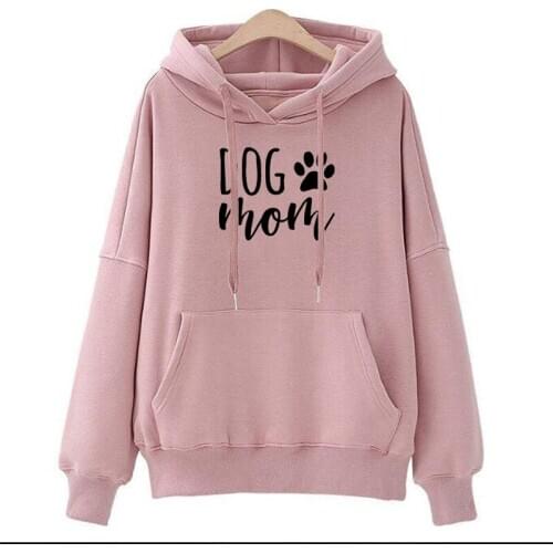 Dog Mom Hoodies Korean Hoodie Women Kawaii Graphic Sweatshirt Femmes Pattern Female Cropped and Sweatshirts Dog Shirt