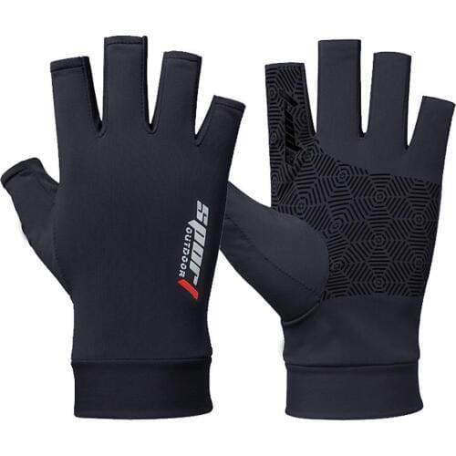 1 Pair Fishing Gloves Outdoor Cycling Protection Anti-slip Half Finger Gloves Sports Fishing cycling Equipment