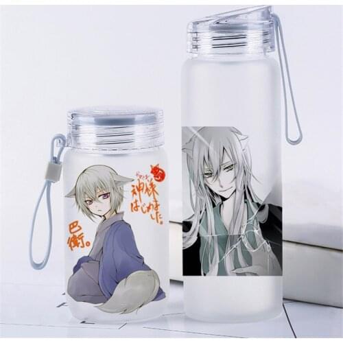 1pcs Anime Kamisama Love Cartoon Kamisama Kiss Portable Glass Water Bottle Travel Cup Cosplay Prop for Boy Girl 360ML / 500ML