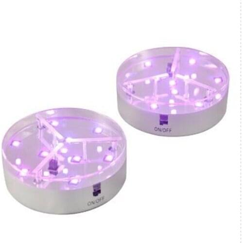 10 Pieces /lot 10M Diameter Round Base Mirror Center Remote Controlled 4INCH RGB Color Chanigng LED Centerpiece Light Base