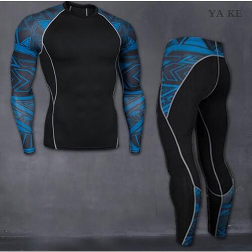 2018 Brand Thermal Underwear Men underwear sets compression sport Lycra sweat thermo underwear men Fitness clothing