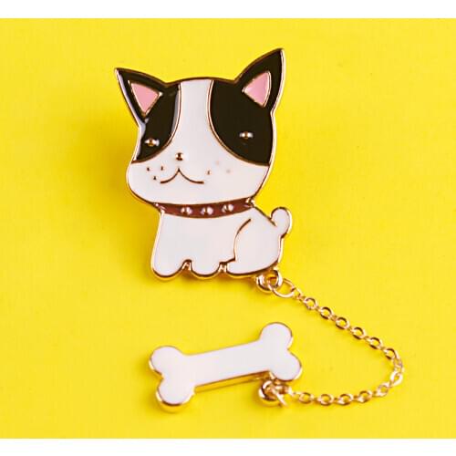 Cute Dog Brooch Badges for Backpack Lovely Dogs Badge Collar Enamel Pins Clothes Lapel Pin Badges for Clothes Jewelry Gift Decor