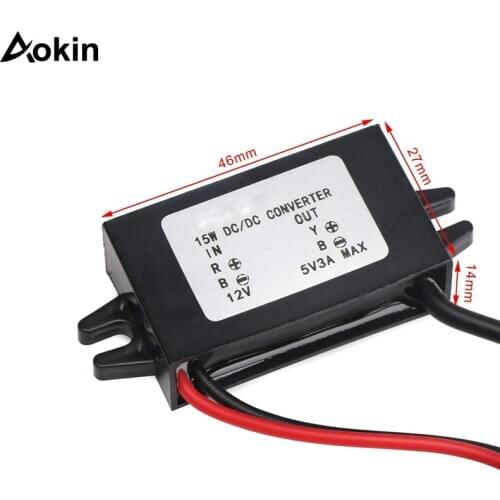 DC-DC Converter Step Down Module 12V to 5V Micro USB Output Buck Power Adapter for GPS