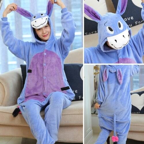 Children Pajamas Winter Sleepwear Boys Onesies Girls Pajama Set Cute Stitch Unicorn Donkey Animal Kids Pyjama Pijama Homewear