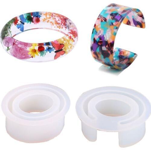 2Pcs Large Size Open Cuff Silicone Mold Jewelry Making Wide Bracelet Bangle DIY Resin Casting Mould Jewelry Tools