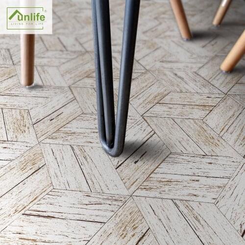 Funlife® White Splicing Peel & Stick Waterproof Self-Adhesive Kitchen Backsplash Anti-Slip Decorative Home DIY Floor Stickers