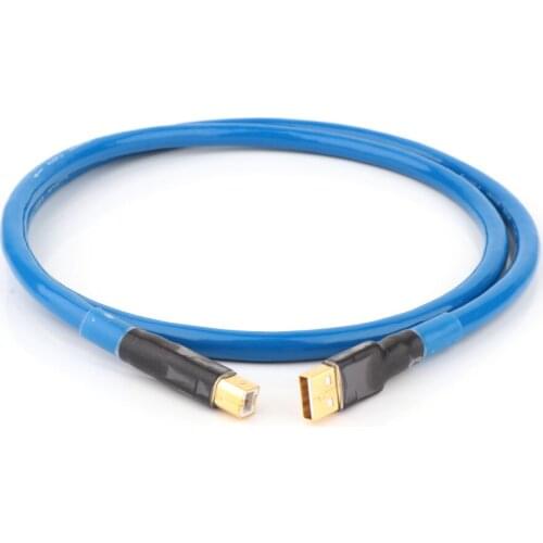 HI-End Silver Plated USB CABLE USB2.0 A to B Digital Audio DAC Cable, Professional USB 2.0 Cable Audio USB Turntable Lead Cable