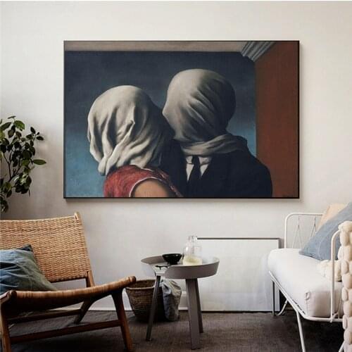 Rene Magritte The Lover Canvas Paintings On the Wall Art Posters And Prints Surrealism Canvas ART Pictures Home Wall Decoration