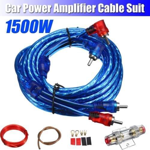 Car Audio Speaker Wiring kits Cable Amplifier Subwoofer Speaker Installation Wires Kit 8GA Power Cable AMP Fuse Holder
