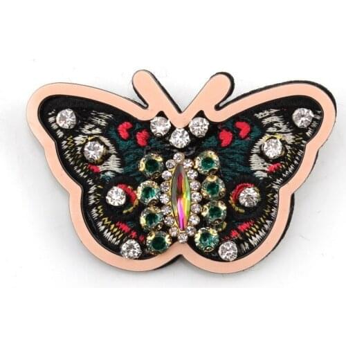 Fashion New Glass Crystal Rhinestone Handmade Colorful Butterfly Brooches Pins for Women Florate Brand Beautiful Insect Brooch