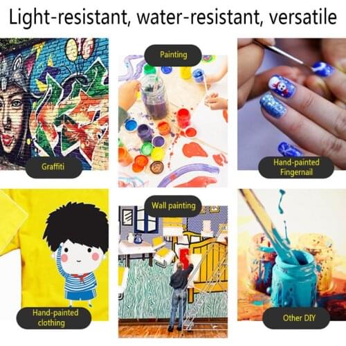 CPDD 2ml 12 Vibrant Colors Washable Gouache Paint for Kids School Finger Paint