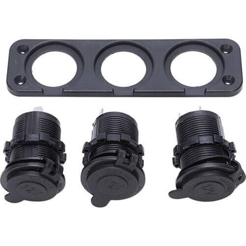 NEW-12V 3 Way Waterproof Car Cigarette Lighter Plug Socket Splitter Adapter Charger