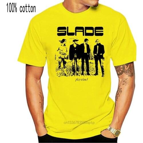 SLADE BAND PLAY IT LOUD SWEET NAZARETH STAUS QUO SUZI QUATRO NEW WHITE T-SHIRT