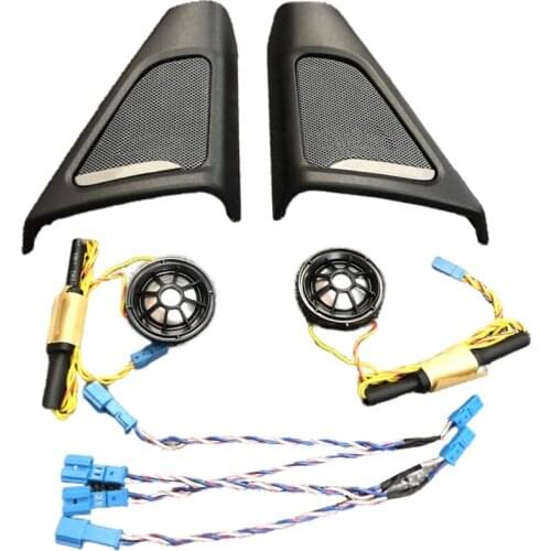 O Trumpet Tweeter Cover Head Treble Horn Frame Decoration Trim For-BMW F10 F11 Car Front Door Speaker