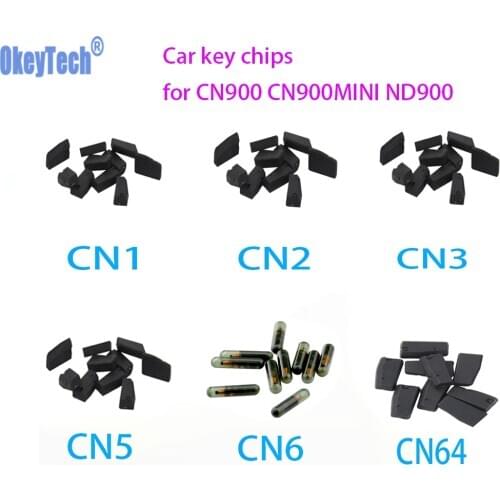 OkeyTech 10Pcs/Lot CN1 CN2 CN3 CN5 CN6 CN64 Key Chip For CN900 CN900MINI ND900 Key Programmer Copy 4C 4D 46 G 48 4D64 Key Chip