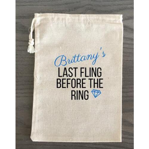 Personalized Last Fling Before the Ring Bachelorette Hangover bridal shower recovery Survival Kit wedding favor gift bags