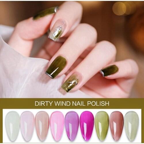 Icy Jelly Nail Polish Semi Transparent Nail Gel Lacquer UV LED Esmalte Permanente Gellak Hybrid 5g Nail Transluscent Color