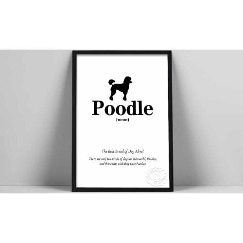 Poodle Print - Dog Quote - Dictionary Wall Art - Pet Poster - Animal Decor - Dog Lover Gift - Definition - Poodles