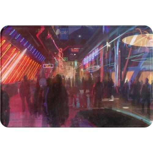 Mass Effect Game Anti-Slip Doormat Kitchen Mat Neon Balcony Carpet Welcome Rug Home Decor