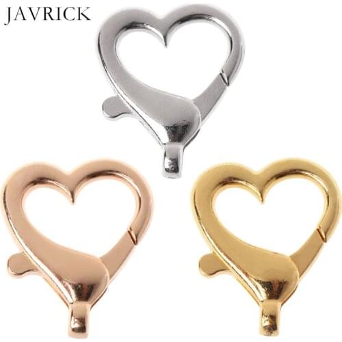 5 Pcs Love Heart Shape Lobster Buckle Keychain Pendant DIY Accessories Crafts Jewelry Making Tools Material