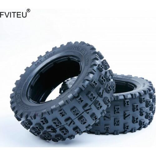 FVITEU Rubber knobby tyres skin tire with inside cloth For 1/5 Losi 5ive T Rovan LT King Motot X2