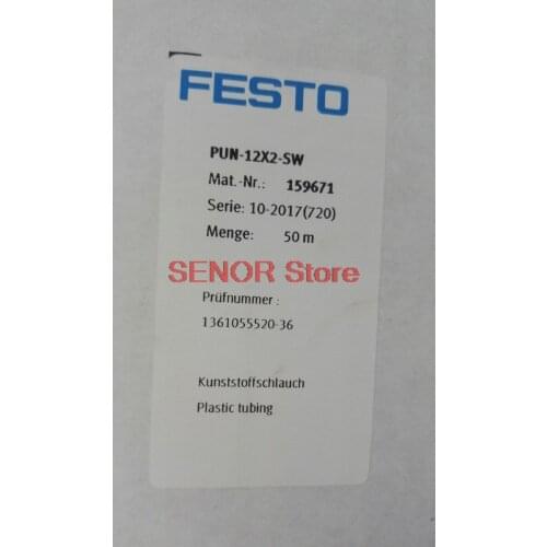 Brand new and original trachea PUN-12X2-SW (159671) black, a box of 50 meters