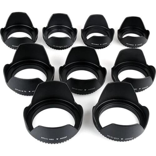 Universal 49-82MM Camera Tulip Flower Lens Hood 49 52 55 58 62 67 72 77 82MM for Canon Sony Nikon DSLR Cameras Lens Protector