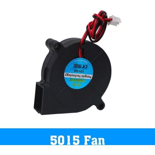 2 pcs/lot 3D Printer Fan 5015 12V/24V 0.15A Sleeve Bearing Brushless for Reprap i3 DC Cooling Fan Turbo fan 5015S