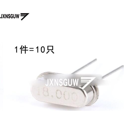 10PCS crystal 18MHz 20ppm 20PF 2 foot 49S type passive crystal oscillator 18M